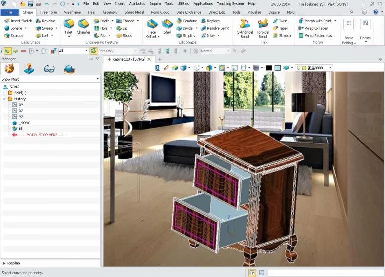 Рисунок 1: візуалізація шафи
